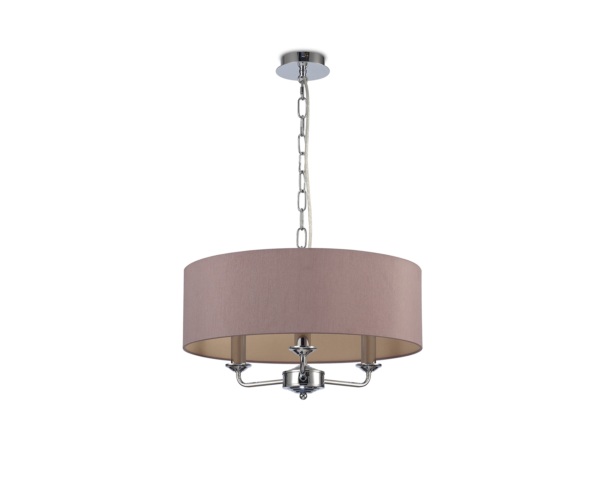 Banyan 45cm 3 Light Pendant Polished Chrome, Taupe/Halo Gold DK0016  Deco Banyan